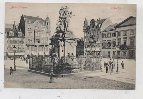 6800 MANNHEIM, Marktplatzbrunnen, 1910, Verlag Hepp