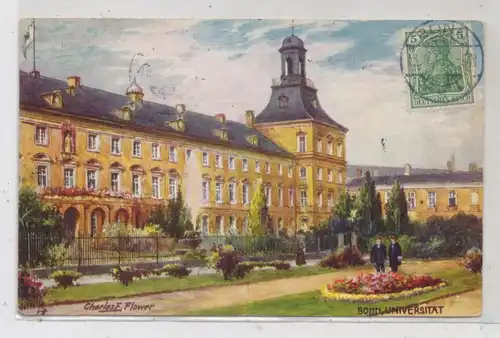 5300 BONN, Universität, Künstler-Karte Charles Flower, TUCK-Oilette