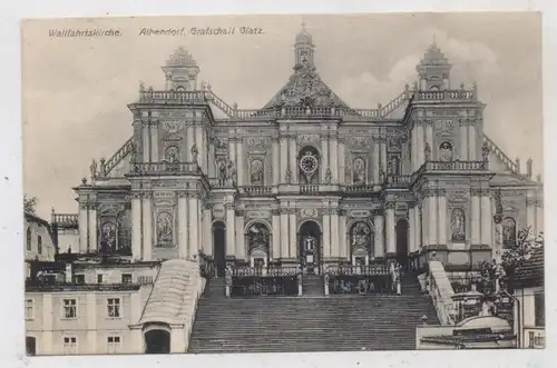 NIEDER - SCHLESIEN - ALBENDORF / WAMBIERZYCE (Glatz), Blick auf die Calvarienkirche, 1911