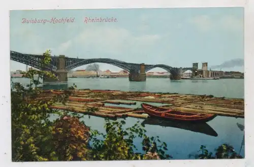 FLÖSSEREI / RAFTING / BALSA, Flöße an der Hochbrücke Duisburg - Hochfeld