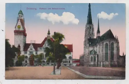 4100 DUISBURG, Rathaus und Salvatorkirche