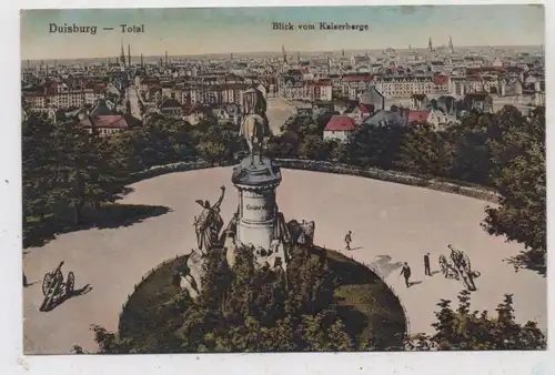 4100 DUISBURG, Blick vom Kaiserberge, Denkmal, Kanonen