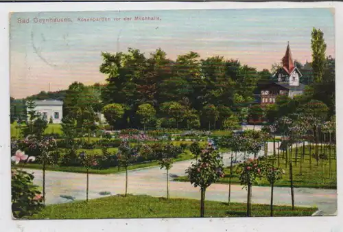 4970 BAD OEYNHAUSEN, Rosenpartie vor der Milchhalle, 1911