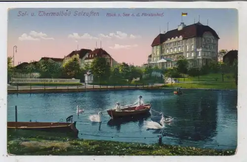 4902 BAD SALZUFLEN, Hotel Fürstenhof, Ruderpartie auf dem See