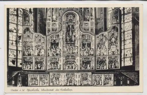 4426 VREDEN, Pfarrkirche, Schnitzwerk des Hochaltars