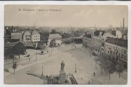4050 MÖNCHENGLADBACH, Blick auf den Königsplatz, 1910, Verlag Schraut