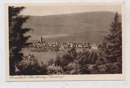 5948 SCHMALLENBERG, Blick über den Ort, 1935