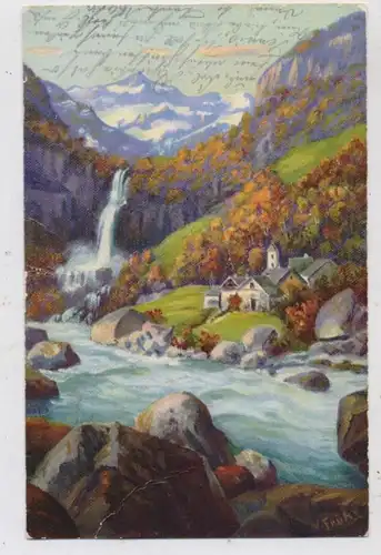 CH 6676 BIGNASCO TI, Bavonatal / Valle Bavona, Druckstelle