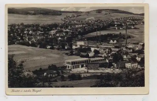 0-9406 LAUTER / Erzgebirge, Blick über die Fabriken und den Ort