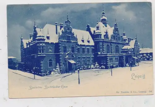 0-7000 LEIPZIG, Buchhändler-Haus im Schnee, Verlag Trenkler