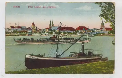 BINNENSCHIFFE - RHEIN, Frachtschiffe "WORMS II" und "VOLTEC" vor Mainz