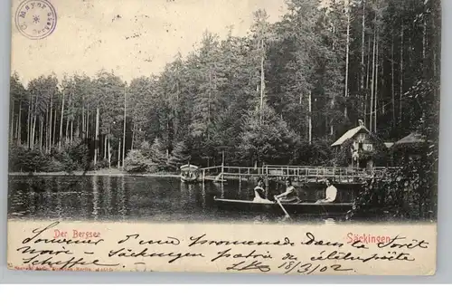 7880 BAD SÄCKINGEN, Der Bergsee, Kahnpartie, 1902