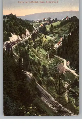 7824 HINTERZARTEN, Löffeltal mit Eisenbahnlinie