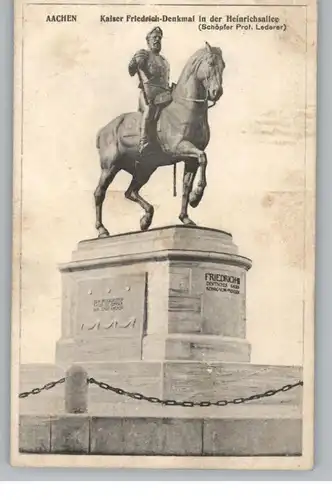 5100 AACHEN, Heinrichsallee, Kaiser-Friedrich-Denkmal, 1912