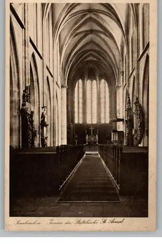 6600 SAARBRÜCKEN - ST. ARNUAL, Inneres der Stiftskirche, Verlag Rupp