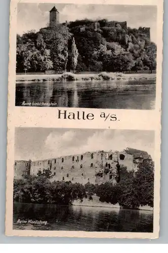 0-4000 HALLE / Saale, Ruinen Giebichenstein und Moritzburg, Verlag Hirte