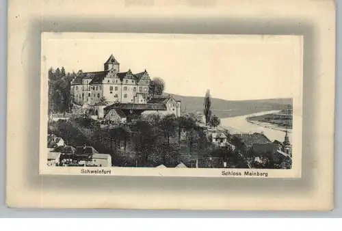 8720 SCHWEINFURT, Schloss Mainberg  und Umgebung im Prägerahmen, 1912