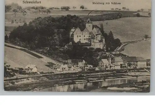 8720 SCHWEINFURT, Mainberg mit Schloß, 1912