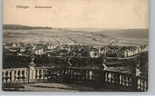 7400 TÜBINGEN, Blick über die Neckarvorstadt, 1908