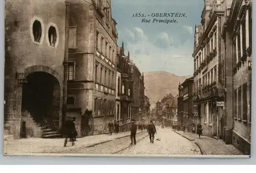 6580 IDAR - OBERSTEIN, Hauptstrasse Oberstein, 1928, belebte Szene