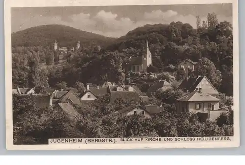 6104 JUGENHEIM, Blick auf Kirche und Schloß Heiligenberg, Verlag Loos