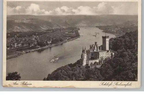 5400 KOBLENZ - STOLZENFELS, Schloss, 1931, Verlag Kratz # 9