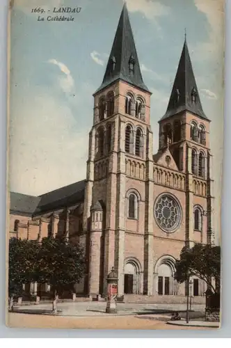 6740 LANDAU, Kathedrale, Litfaßsäule, 20er Jahre