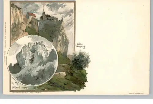 7203 FRIDINGEN, Schloß Bronnen / Schloß Werenwag, Künstler K. Mutter