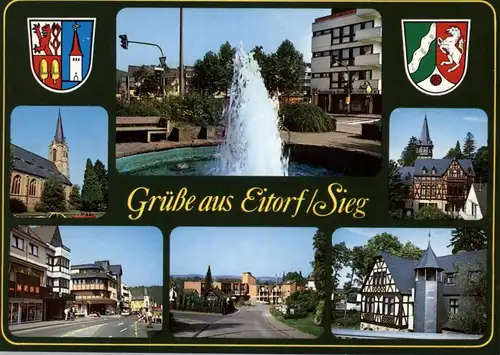 5208 EITORF, Mehrbild-AK, Stadtwappen