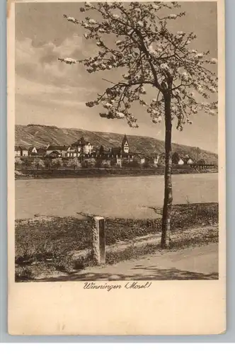 5406 WINNINGEN, Blick über die Mosel, 193...