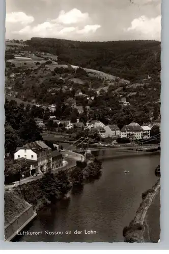 5408 NASSAU, Blick Lahn und Lahnbrücke, 1965