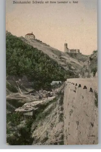 5550 BERNKASTEL - KUES, Bernkasteler Schweiz mit Ruine Landshut und Hotel, 1906