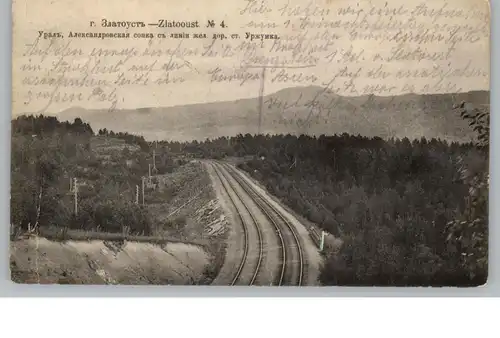 RU 456200 SLATOUST / ZLATOOUST, Eisenbahnlinie, 1914