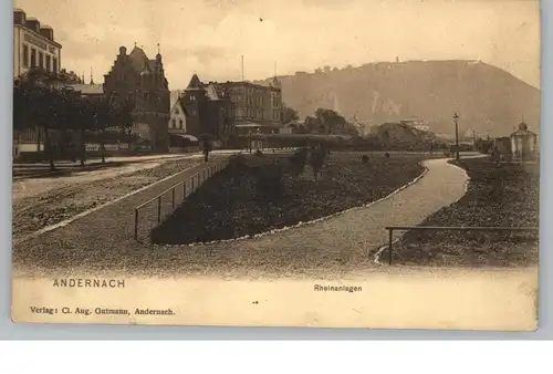 5470 ANDERNACH, Rheinanlagen, ca. 1905, Verlag Gutmann
