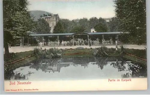 5483 BAD NEUENAHR - AHRWEILER, Partie im Kurpark, handcoloriert, Verlag Stengel