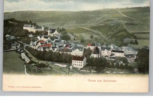 5372 SCHLEIDEN, Blick über den Ort, ca. 1905, handcoloriert, Verlag Krahler