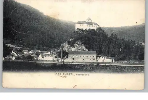 5486 ALTENAHR - KREUZBERG, Gesamtansicht, 1907, Stempel leicht durchgeschlagen