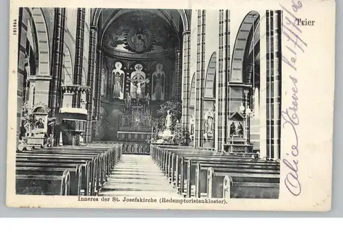 5500 TRIER, St. Josefskirche, innenansicht, 1906