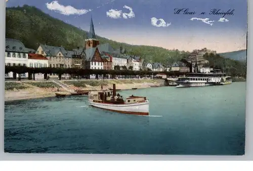 5401 SANKT GOAR, Rheinfähre, KD-Dampfer, Rheinfels