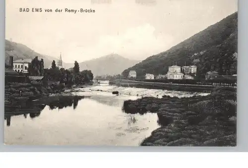 5427 BAD EMS von der Remy-Brücke, 1905, Verlag Trenkler