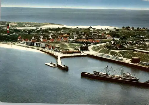 2280 HÖRNUM - SYLT, Luftaufnahme, Hafen, rücks. kl. Klebereste