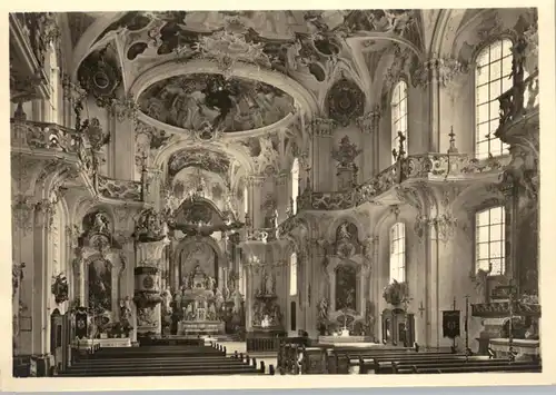 7772 UHLDINGEN - BIRNAU, Wallfahrtskirche, Innenansicht, DKV, Deutscher Kunst Verlag