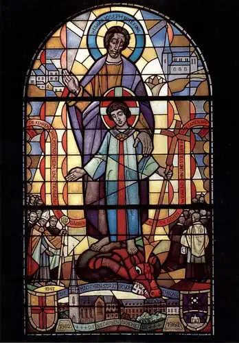 5455 RENGSDORF - HAUSEN, Klosterkirche z. Heiligen Kreuz, Josefsfenster