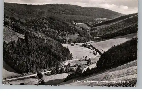 5948 SCHMALLENBERG - RIMBERG, Blick über das Tal auf Hotel Knoche, 1955