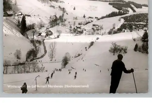 5948 SCHMALLENBERG - NORDENAU, Wintersport am Skilift, 1961