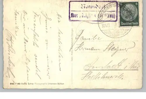 0-8324 RATHEN, Mönchsfelsen, Landpoststempel "Naundorf über Königstein", 1941