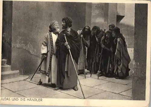 8103 OBERAMMERGAU, Passionsspiele 1934, "Judas und die Händler"