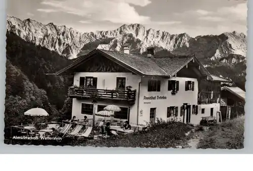 8100 GARMISCH - PARTENKIRCHEN, Almwirtschaft Wetterstein, 1953