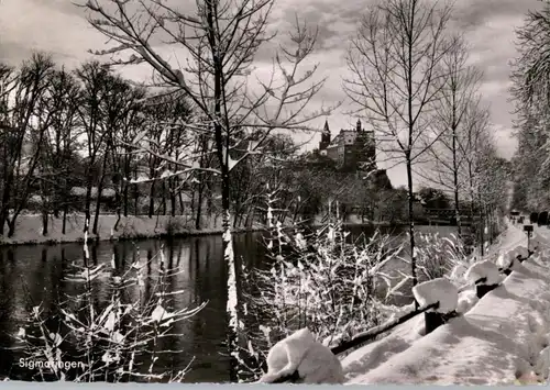 7480 SIGMARINGEN, Partie an der Donau im Winter, 1962