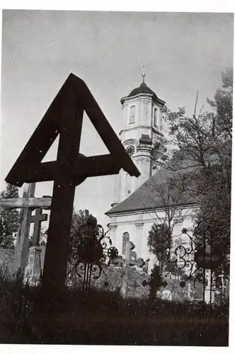 NIEDER - SCHLESIEN - LEUBUS / LUBIAZ, Pfarrkirche und Friedhof, Nachkriegskarte
